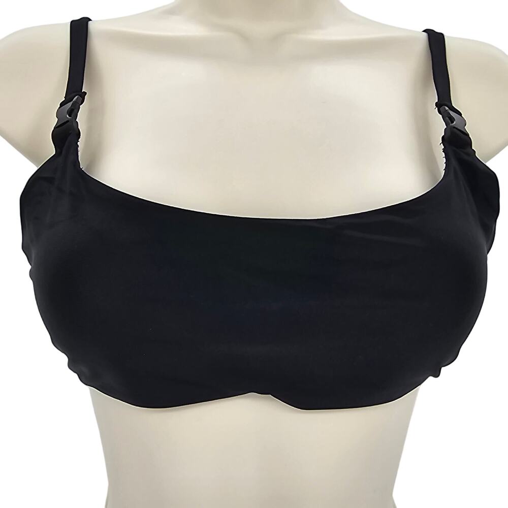 Andie Swim Womans size S The Riveira Bikini Top in Black Bandeau Style NEW